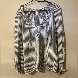 Stripped Flowy Blouse